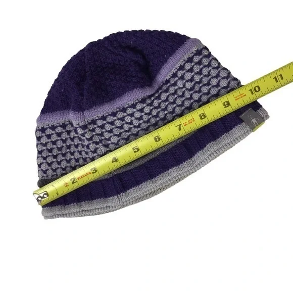 SmartWool purple / grey merino wool blend beanie - Picture 5 of 6